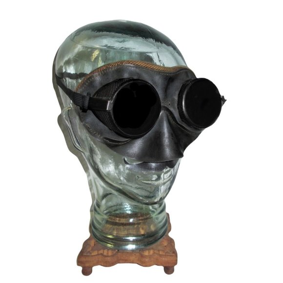 Antique Willson Weld Goggles Old Vtg Steampunk Welding Safety Glasses - Picture 1 of 3